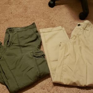 2 pairs aeropostale pants